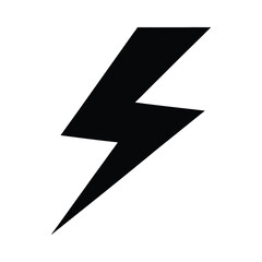 Simple black lightning bolt silhouette icon.