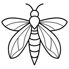 Firefly line art vector