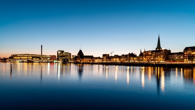 night view of Aarhus 