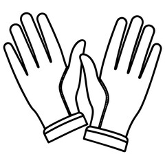 Obraz premium Gloves line art vector