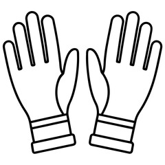 Obraz premium Gloves line art vector