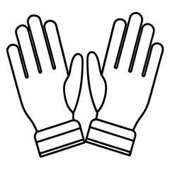Gloves line art vector