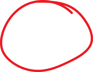 Hand drawn red circle highlighting a dark background