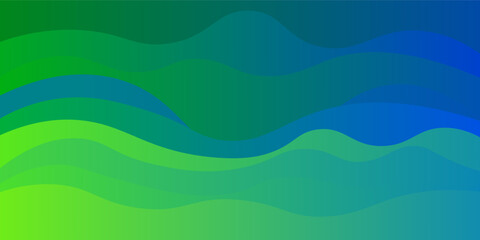 Abstract blue and green color wave background. Fluid shapes composition. Eps10 vector