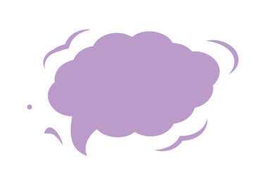 Bubble speech vector icon. Chat symbol, dialog or message balloon, speak cloud shape