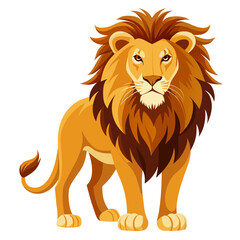 lion cartoon isolated on white