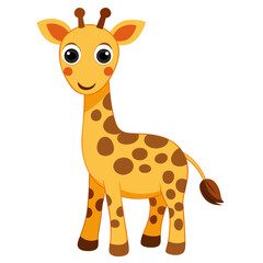 giraffe cartoon isolated on white