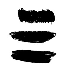 Brush thick line of stroke bundles. Vector brush set.