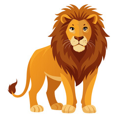 lion cartoon isolated on white