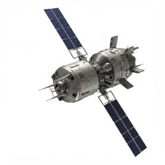 Detailed Spacecraft Design with Solar Panels and Futuristic Features