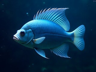Tropical fish in aquarium. Generated AI