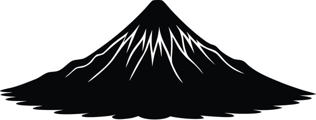 volcano crater silhouette vector © Jayfa islam