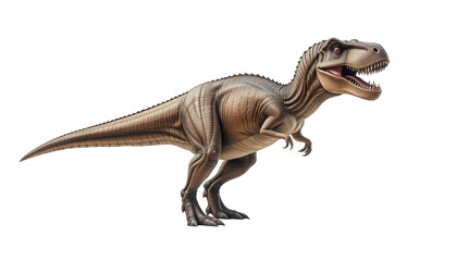 Roaring into Prehistoric Times: A Tyrannosaurus Rex Stroll Captured with Striking Detail and Ferocity, Perfect for Educational Materials and Dinosaur Enthusiasts