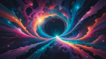 Vibrant Cosmic Vortex in Space