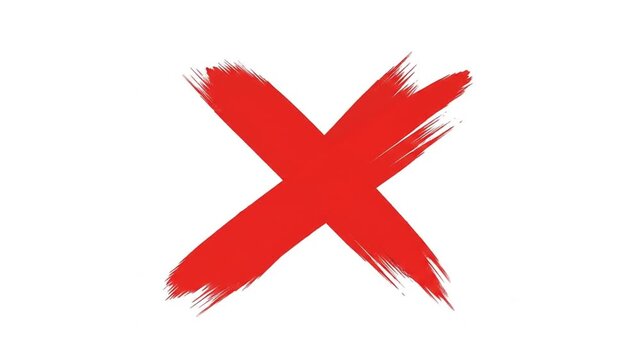 Red x on eyebrow like arc, symbolizing negation or marking errors. Suitable for designs emphasizing mistakes or editing concepts. Digital illustration.