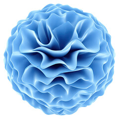Fototapeta premium Puffy bloating around tissues and look concept. Abstract blue structure resembling nature's delicate forms.