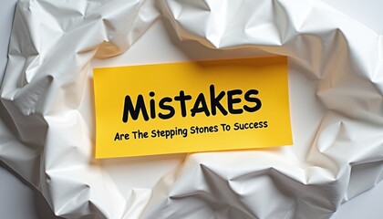 Creative Concept of Mistakes as Stepping Stones to Achievement