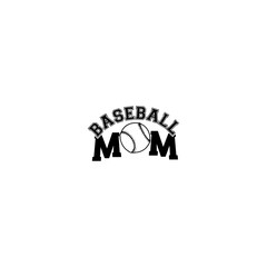 Baseball mom icon flat vector design.