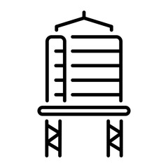 A line style icon showing rainwater tank