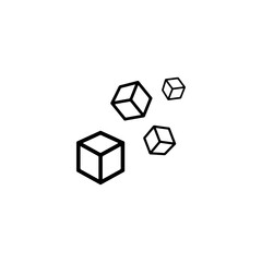 Cubes icon flat vector design.