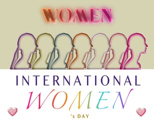 Happy women's day design. Graphic vector illustration. Happy March 8th for all mowen of the world....