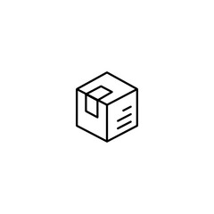 Parcel icon flat vector design.