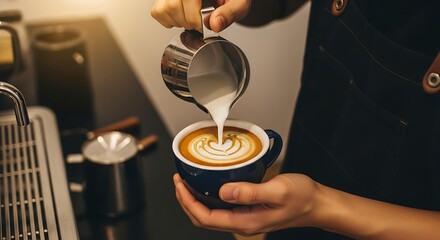 Barista Making Latte Art