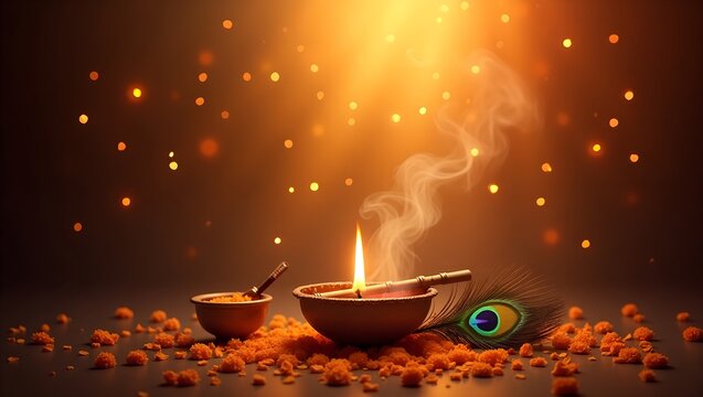 janmastami background  - Powered by Adobe