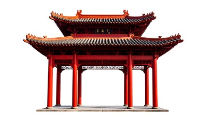 Red Chinese-style archway