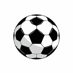 Fototapeta premium Classic black and white soccer ball in circular view 