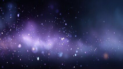Abstract purple and dark blue background with glittering particles.