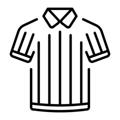 An outline style icon depicting umpire jersey