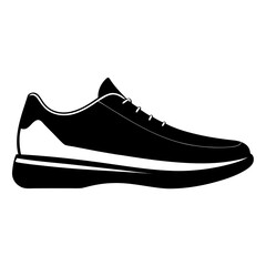Shoes Side Profile vector clean black silhouette design white background