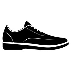 Shoes Side Profile vector clean black silhouette design white background
