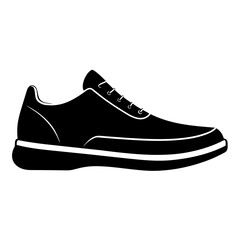 Shoes Side Profile vector clean black silhouette design white background