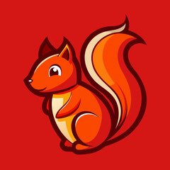 red squirrel with a nut