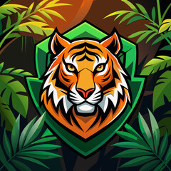 tiger head vector illustration