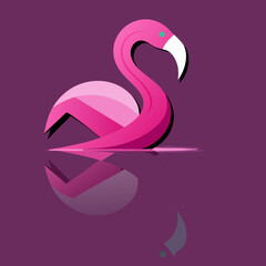pink flamingo vector illustration