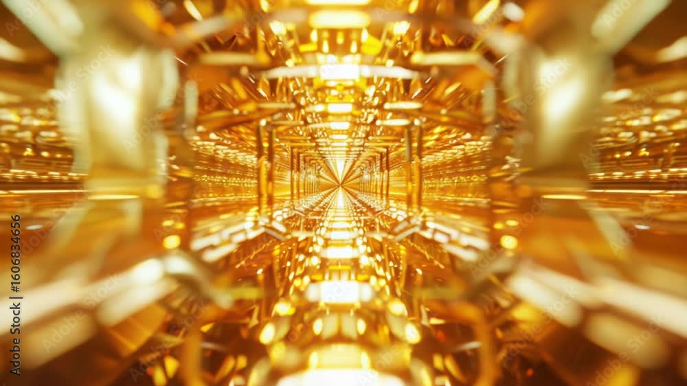 Poster a gold abstract background filled with various objects