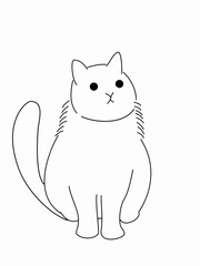Illustration of a cat,an imaginary cat,not real.