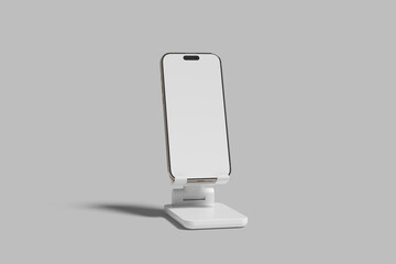 phone and holder blank mockup