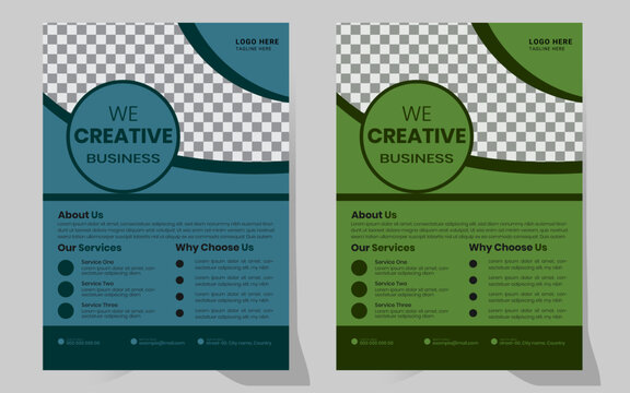 Business web page template with navigation bar, icons, and infographic elements