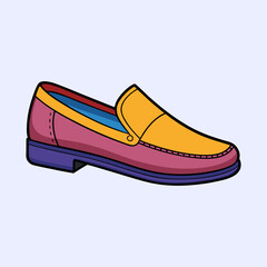 vector illustration of loafers