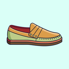 vector illustration of moccasins
