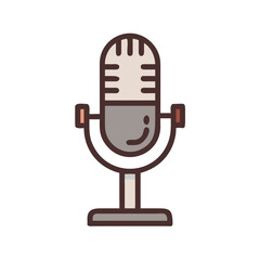 retro microphone icon