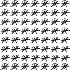 Abstract modern seamless pattern of monarch butterfly contours on white background for decoration design.