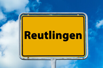 Ortsschild Reutlingen