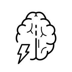 Brainstorming, creative thinking, quick idea - vector icon
