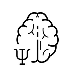 Psychology and mental health, brain therapy - vector icon