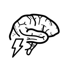 Brainstorming, creative thinking, quick idea - vector icon